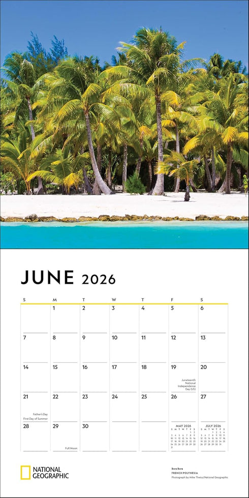 NATIONAL GEOGRAPHIC: MOST BEAUTIFUL PLACES 2026 WALL CALENDAR